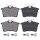 Brake pad set without wear sensor 16.6 mm A.B.S. for CITROËN BERLINGO and others