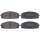 Brake pad set without wear sensor 15.5 mm A.B.S. for TOYOTA HIACE and others