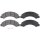 Brake pad set with acoustic wear warning 20 mm A.B.S. for TOYOTA DYNA