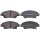 Brake pad set with wear warning 15.9 mm A.B.S. for e.g. HONDA JAZZ