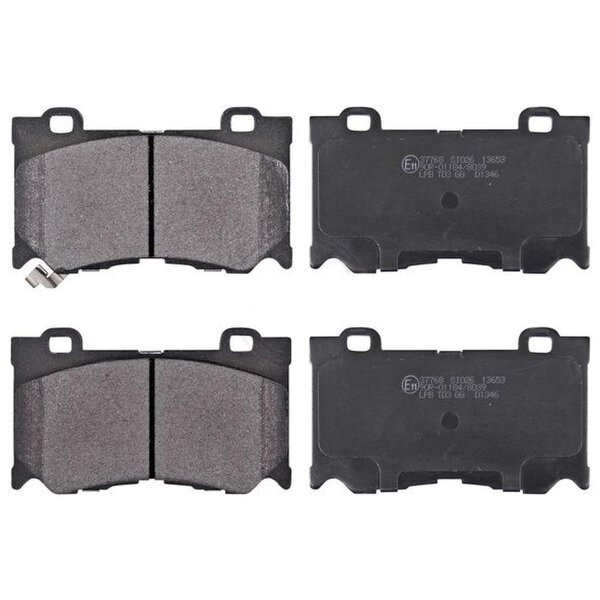 Brake pad set with wear warning 15.6 mm A.B.S. for e.g. NISSAN 370Z