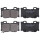 Brake pad set with wear warning 13.5 mm A.B.S. for e.g. NISSAN 370Z