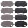 Brake pad set without wear sensor 17.5 mm A.B.S. for e.g. MITSUBISHI