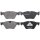 Brake pad set for wear warning indicator 19.3 mm A.B.S. for BMW 5 Series