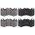 Brake pad set for wear warning indicator 16.6 mm A.B.S. for e.g. LAND ROVER IV