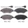 Brake pad set with wear sensor 19 mm A.B.S. for e.g. ALFA ROMEO MITO