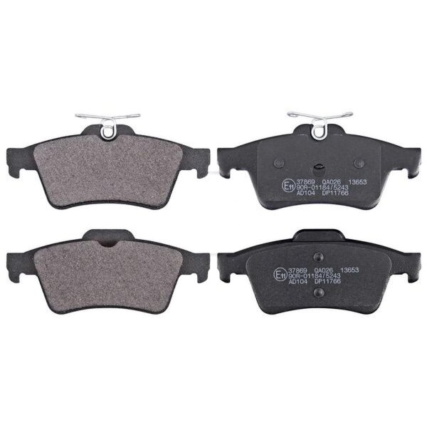 Brake pad set without wear sensor 16.6 mm A.B.S. for PEUGEOT 508 and others