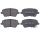 Brake pad set with wear warning 17.3 mm A.B.S. for NISSAN NOTE and others