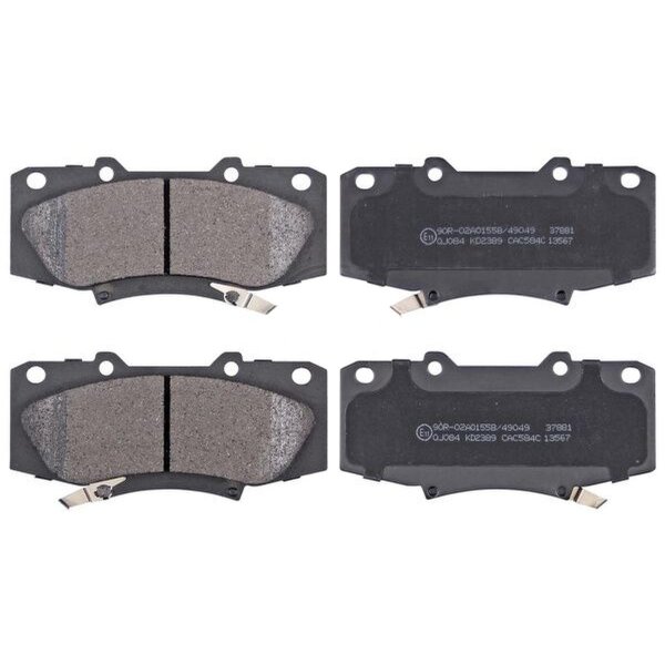Brake pad set with acoustic wear warning 17 mm A.B.S. for TOYOTA HILUX