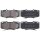 Brake pad set with acoustic wear warning 17 mm A.B.S. for TOYOTA HILUX