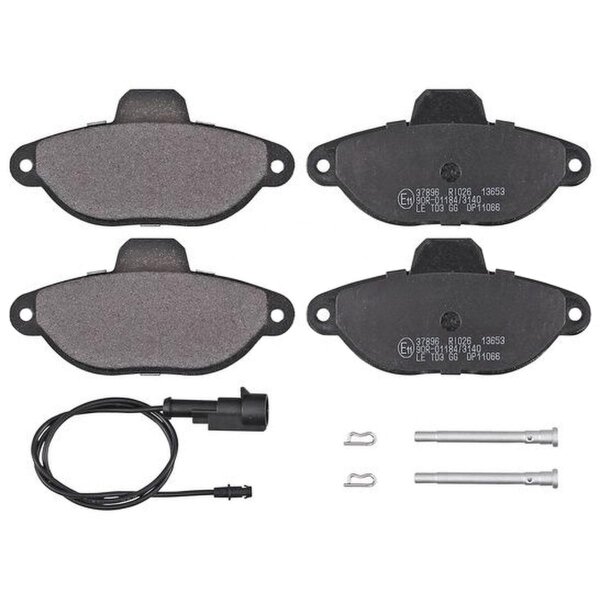 Brake pad set incl. wear warning contact 17 mm A.B.S. for FIAT PUNTO and others