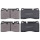 Brake pad set for wear warning indicator 16.6 mm A.B.S. for e.g. ASTON MARTIN