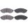 Brake pad set with acoustic wear warning 16.5 mm A.B.S. for SSANGYONG