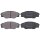 Brake pad set without wear sensor 15.6 mm A.B.S. for TOYOTA HILUX