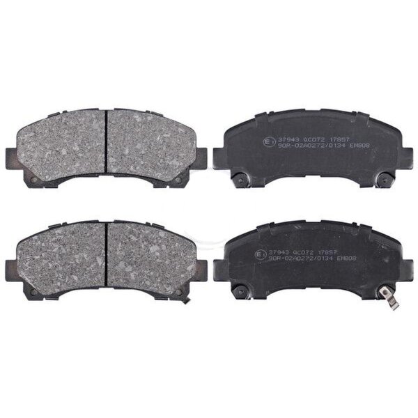Brake pad set with wear warning 16 mm A.B.S. for e.g. ISUZU D-MAX