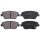 Brake pad set with wear warning 17.7 mm A.B.S. for KIA CARENS and others