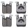 Brake pad set for wear warning indicator 17.2 mm A.B.S. for BMW 1 Series