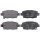Brake pad set with wear warning 16.5 mm A.B.S. for TOYOTA YARIS and others