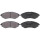 Brake pad set with wear warning 17.6 mm A.B.S. for CHEVROLET AVEO and others