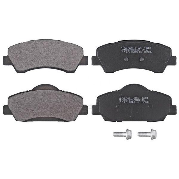 Brake pad set without wear sensor 18.5 mm A.B.S. for PEUGEOT 308 and others