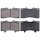 Brake pad set with wear warning 17.8 mm A.B.S. for NISSAN PATROL