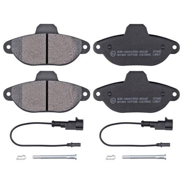 Brake pad set incl. wear warning contact 16.8 mm A.B.S. for FORD KA
