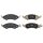 Brake pad set without integrated wear sensor 15 mm A.B.S. for MERCURY and others