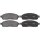 Brake pad set without integrated wear sensor 20.9 mm A.B.S. for FORD