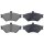 Brake pad set without wear sensor 16.8 mm A.B.S. for MERCURY and others