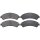 Brake pad set without wear sensor 16.3 mm A.B.S. for CHEVROLET BLAZER