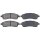 Brake pad set without integrated wear sensor 17.4 mm A.B.S. for FORD