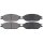 Brake pad set without integrated wear sensor 18 mm A.B.S. for FORD