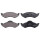 Brake pad set without wear sensor 21.2 mm A.B.S. for DODGE DURANGO