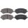 Brake pad set with wear warning 17.5 mm A.B.S. for JEEP CHEROKEE and others