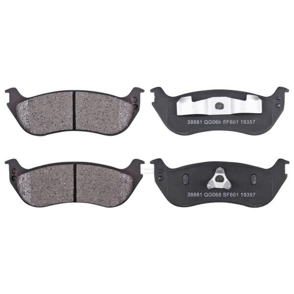 Brake pad set without integrated wear sensor 14.6 mm A.B.S. for FORD