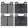 Brake pad set without wear sensor 19 mm A.B.S. for e.g. VW TRANSPORTER