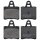 Brake pad set without wear sensor 15 mm A.B.S. for CITROËN XANTIA and others