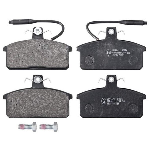 Brake pad set with wear sensor 16.5 mm A.B.S. for SEAT IBIZA and others
