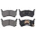 Brake pad set without wear sensor 15 mm A.B.S. for e.g. MAZDA 626