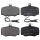 Brake pad set with wear sensor 17.7 mm A.B.S. for JAGUAR XJ and others
