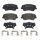 Brake pad set disc brake 17 mm BREMBO suitable for e.g. HYUNDAI i30