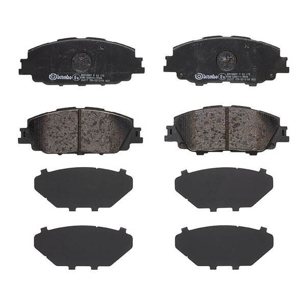 Brake pad set disc brake 17 mm BREMBO suitable for e.g. TOYOTA YARIS