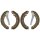 Brake shoe set for drum brake Ø 254 mm 60 mm A.B.S. for e.g. PEUGEOT 505