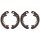 Brake shoe set for drum brake Ø 220 mm 56 mm A.B.S. for e.g. HYUNDAI H100