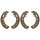 Brake shoe set for drum brake Ø 200 mm 30 mm A.B.S. for e.g. TRABANT P