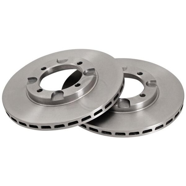 2 brake discs ventilated Ø 242 mm 18 mm A.B.S. for MITSUBISHI LANCER and others