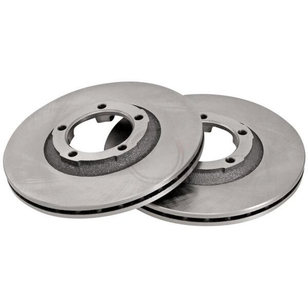 2 brake discs ventilated Ø 255 mm 20 mm A.B.S. for e.g. MITSUBISHI L