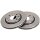2 brake discs ventilated Ø 244 mm 20.5 mm A.B.S. for RENAULT 21 and others