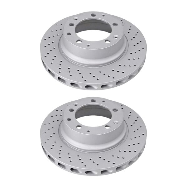 2 brake discs perforated Ø 307 mm 28 mm A.B.S. for PORSCHE 911 and others