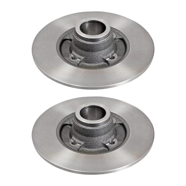 2 brake discs full Ø 238 mm 8 mm A.B.S. for RENAULT CLIO and others